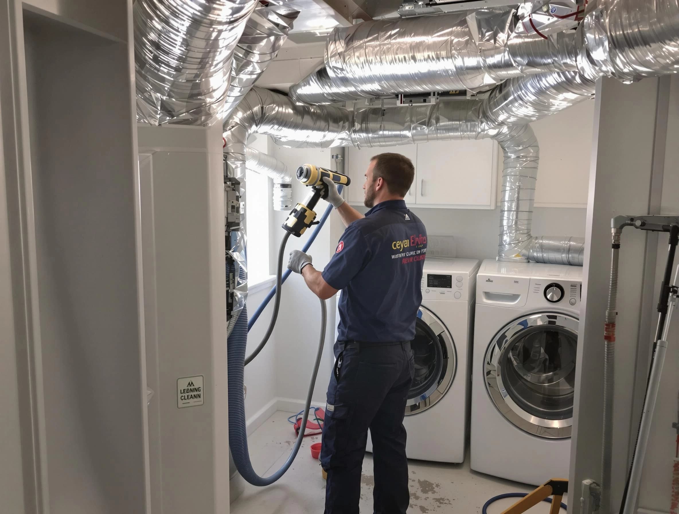 Helena Dryer Vent Cleaning specialist using advanced equipment for thorough duct cleaning in Helena